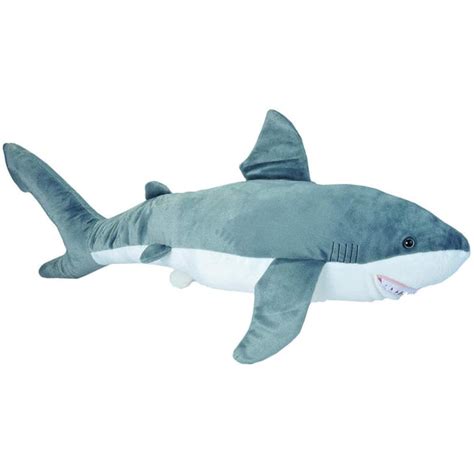 Wild Republic Cuddlekins Jumbo Great White Shark Stuffed Animal, 30 ...