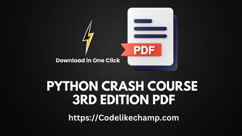 Python crash course 3rd edition pdf - CodeLikeChamp