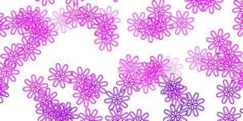 Light Purple vector doodle texture with flowers. 13862698 Vector Art at ...