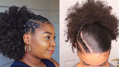 Afro Puff Hairstyles With Braids - Chit Chatan