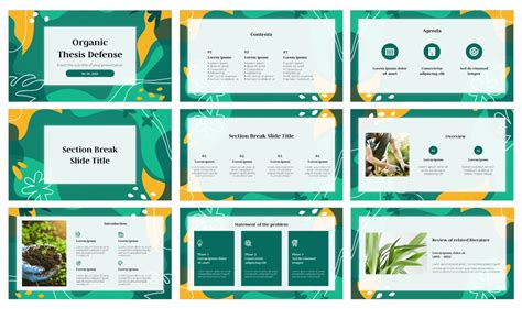 Organic Thesis Defense Free Google Slides PowerPoint Template