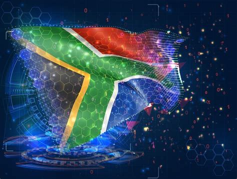 Premium Vector | South africa vector flag virtual abstract 3d object ...