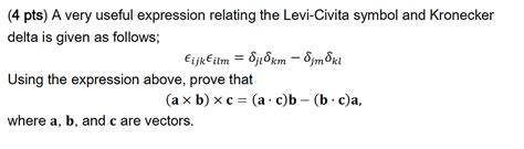 Solved (4 pts) A very useful expression relating the | Chegg.com