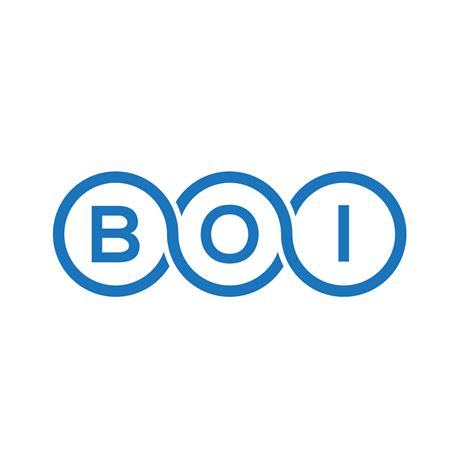 BOI letter logo design on white background. BOI creative initials ...