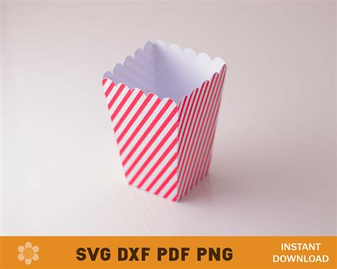 Mini Popcorn Box Template