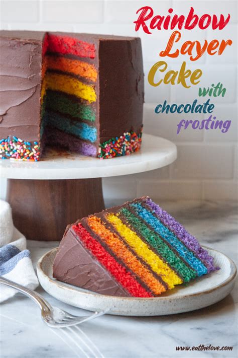 Rainbow Layer Cake | Rainbow Cake Recipe | Eat the Love