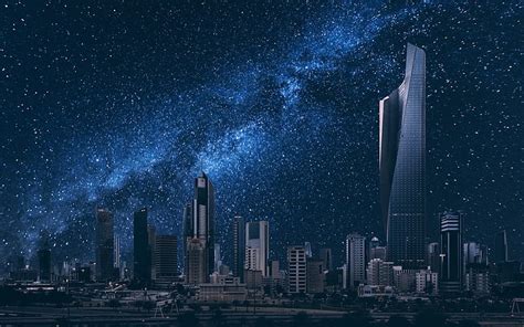 City Night Stars Wallpaper