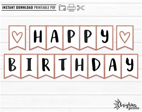 Printable Happy Birthday Banner INSTANT DOWNLOAD DIY - Etsy Australia