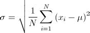 Population Standard Deviation Calculator