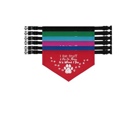 Funny Dog Bandanas, Dog Bandanas With Sayings, I Eat Stuff and Pee on ...