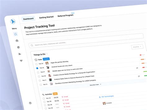 Project Tracking Dashboard by Lijin G Samuel on Dribbble