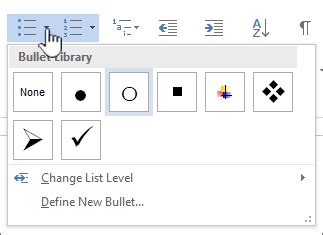 Create bullet points in word 2010 - sflawpc