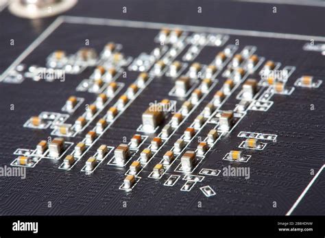 Closeup of electronic circuit board with transistors Stock Photo - Alamy