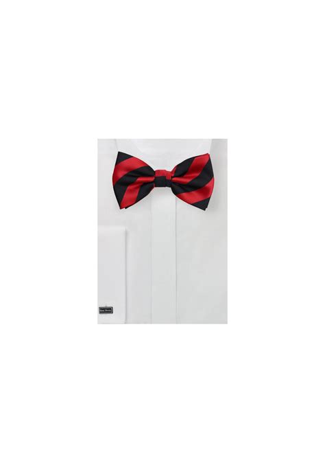 Black and Red Striped Mens Bow Tie | Bows-N-Ties.com