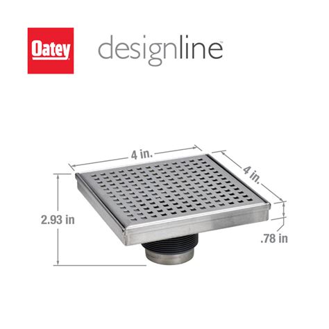 Oatey Square Shower Drain with Square Grate & Reviews | Wayfair