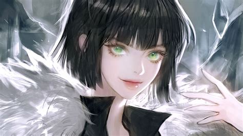 green eyes, Black haired anime girl, One Punch Man Wallpapers HD ...