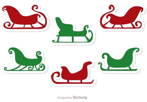 Santa Sleigh Vector at Vectorified.com | Collection of Santa Sleigh ...