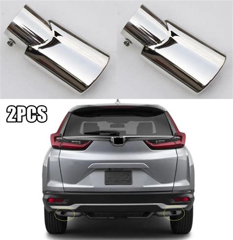 2pcs Exhaust Muffler Tail Pipe Tip Tailpipe Trim For Honda CR-V CRV ...