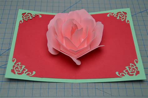 How To Make A Pop Up Card Flower` - Card Template