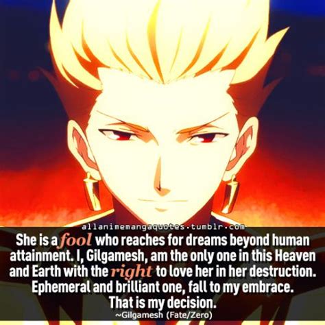 Gilgamesh Fate Zero Quotes