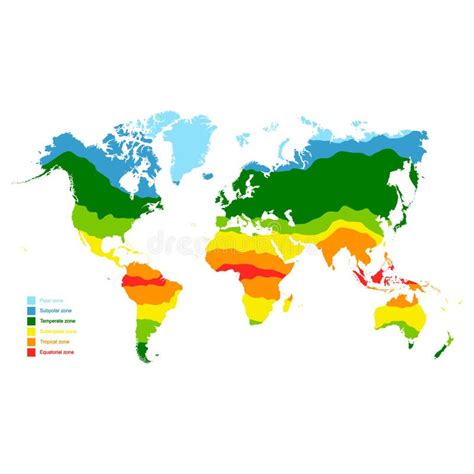 Climate Zones On A World Map