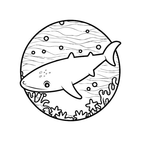 Premium Vector | Whale Shark coloring pages Whale Shark outline for ...