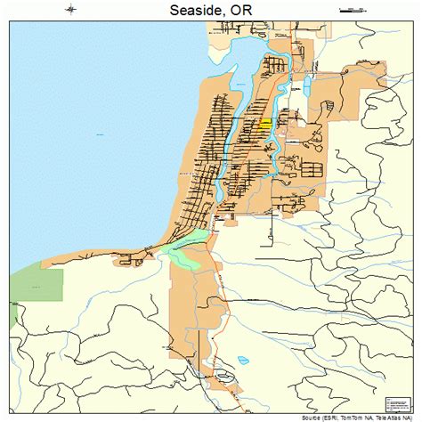 Seaside Oregon Street Map 4165950