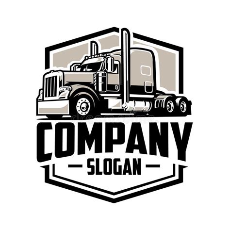 Trucker Ready Made Logo Template Set Semi Truck Vector Image Isolated ...