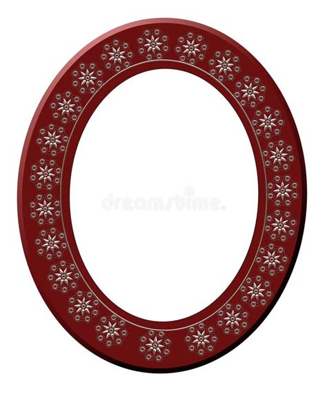 Picture Frame 3D Red Oval Stock Photos - Image: 4472363