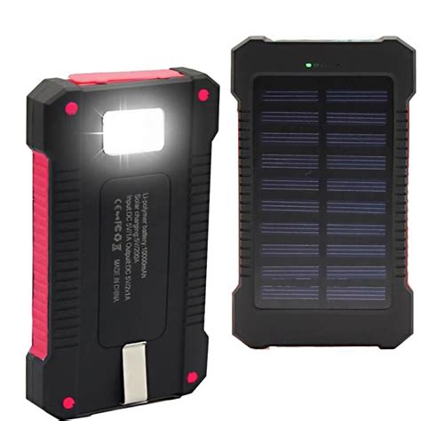 Solar Powered Device Charger With Flashlight, Dual Charging Ports ...