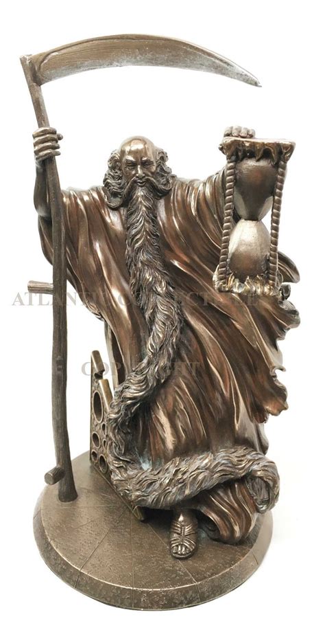 Greek Titan God Chronos Holding Scythe And Hourglass Statue Kronos Zeus ...