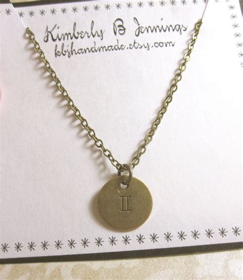 Gemini Necklace Gemini Zodiac Necklace Gemini Jewelry Zodiac