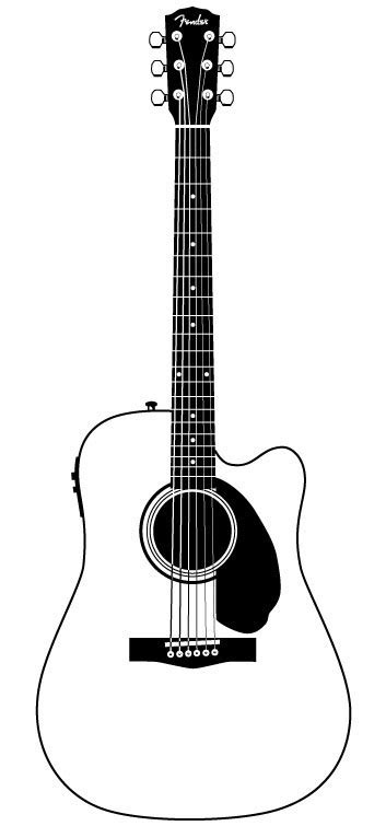 Acoustic Guitar Vector Test :: Behance