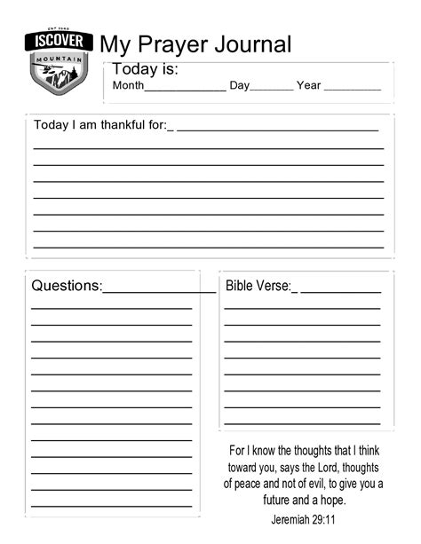 49 Prayer Journal Templates (Kids / Adults) ᐅ TemplateLab