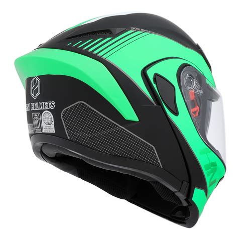 HNJ 852 Men's Modular Motorcycle Helmet Full Face Dual Visor Motor Open ...