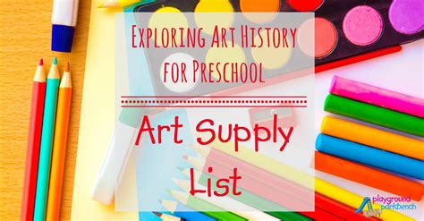 Art for Preschool - Art Supplies!