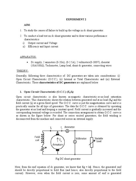 Experiment 2 | PDF | Electric Generator | Electric Motor