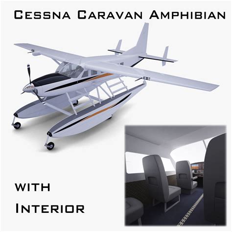 Cessna Caravan Amphibian (interior) 3D Model $159 - .fbx .max .obj - Free3D