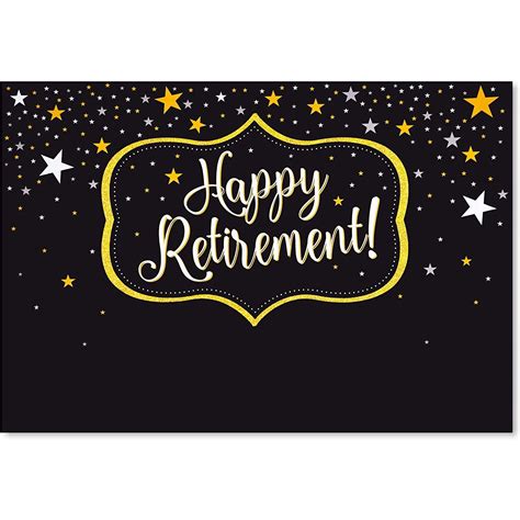 Happy Retirement Photo Booth Backdrop, Photography Background in Black ...