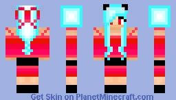 Blue Plaited-Hair Cat Girl Minecraft Skin