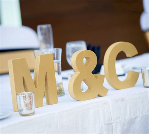 Wooden Letters Freestanding Wedding Initial Signs Set | Etsy