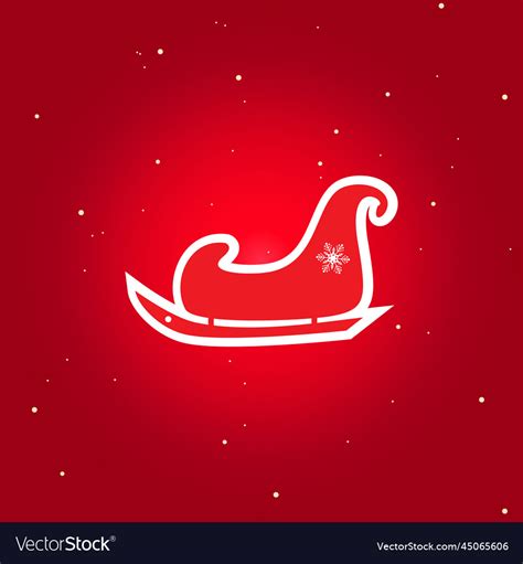 Santa sleigh isolated icon christmas design Vector Image