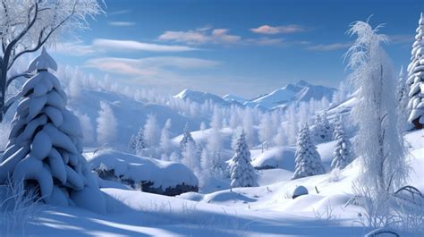 Snowy Landscape In Winter Desktop Wallpapers Background, Animated Snow ...