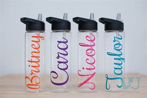 Personalized Water bottles clear 24 ounce Tritan custom