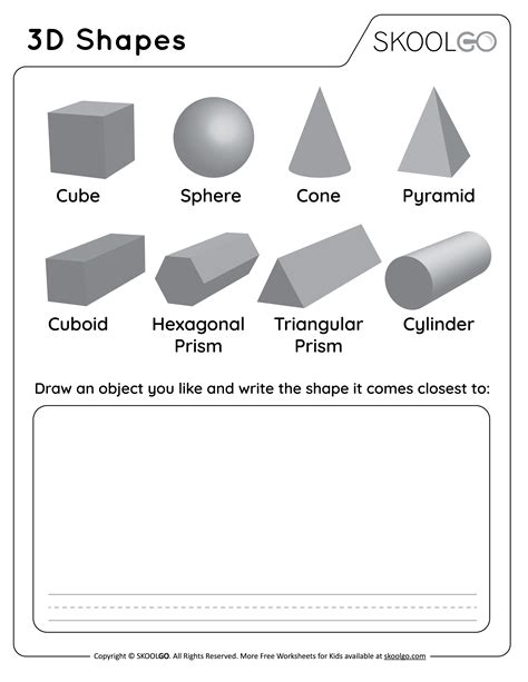 Free drawing 3d shapes worksheet, Download Free drawing 3d shapes ...