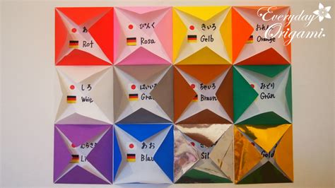 Origami Colour Game - Bilingual Kidspot