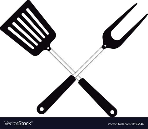 Bbq cooking utensils Royalty Free Vector Image