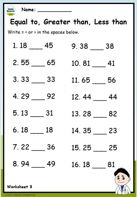 Greater Than, Less Than Worksheets - Worksheets Library