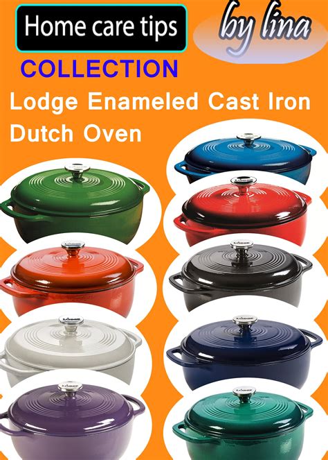 √ Lodge Enameled Cast Iron 3 Quart Dutch Oven