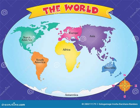 Continent Clipart North America Colored World Map Continents Clip Art ...